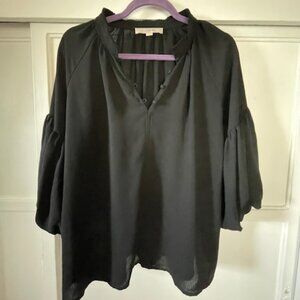LOFT Women's Top Blouse Size Small 3/4 Sleeve Peasant Pirate